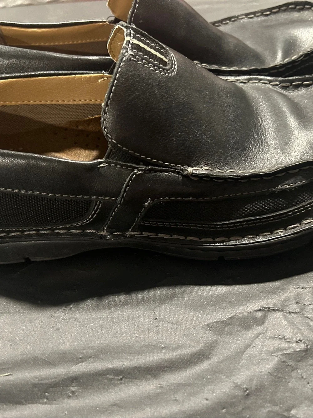 Clarks Black Slip-On Leather Casual Loafers